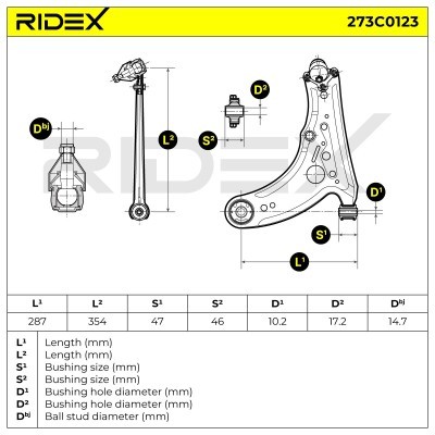 Querlenker RIDEX 273C0123 273C0123 - foto 4