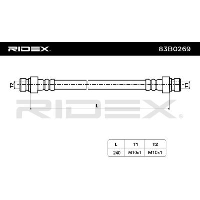 Bremsschlauch RIDEX 83B0269 83B0269 - foto 3