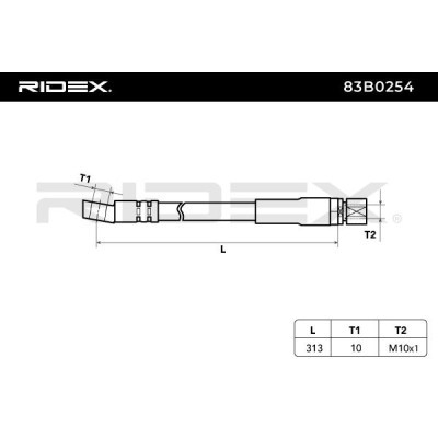 Bremsschlauch RIDEX 83B0254 83B0254 - foto 3