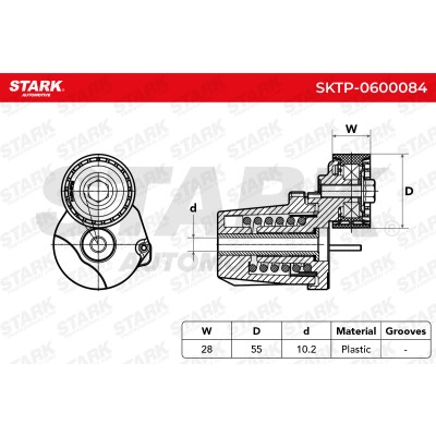 Spannarm Keilrippenriemen Stark SKTP-0600084 SKTP-0600084 - foto 6