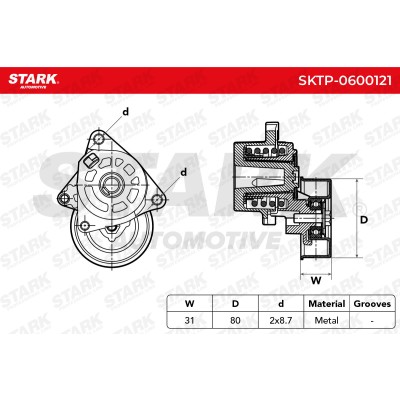 Spannarm Keilrippenriemen Stark SKTP-0600121 SKTP-0600121 - foto 6