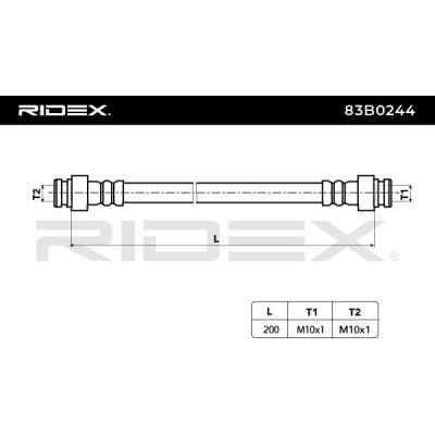 Bremsschlauch RIDEX 83B0244 83B0244 - foto 4