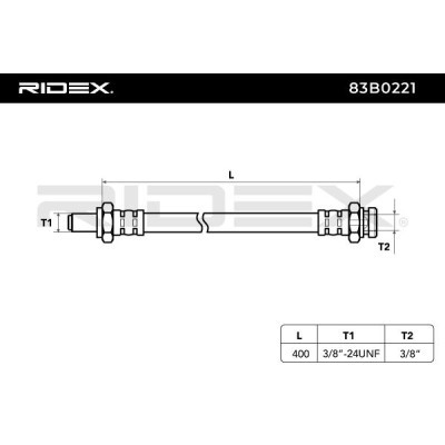 Bremsschlauch RIDEX 83B0221 83B0221 - foto 3
