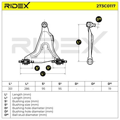 Querlenker RIDEX 273C0117 273C0117 - foto 7