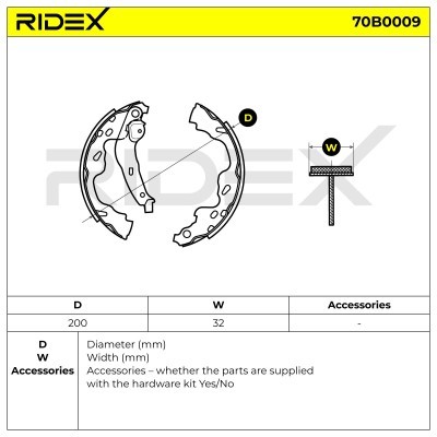 Bremsbeläge Satz RIDEX 70B0009 70B0009 - foto 5