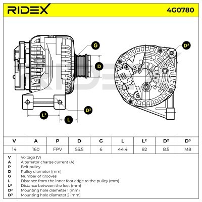 Generator RIDEX 4G0780 4G0780 - foto 8