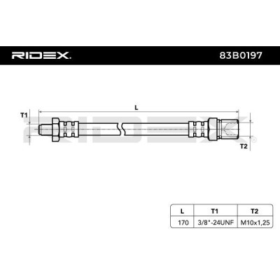Bremsschlauch RIDEX 83B0197 83B0197 - foto 4