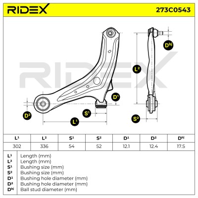 Querlenker RIDEX 273C0543 273C0543 - foto 7