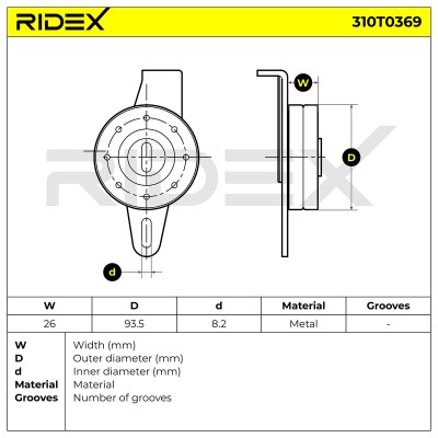 Spannarm Keilrippenriemen RIDEX 310T0369 310T0369 - foto 6