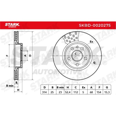 Bremsscheibe Stark SKBD-0020275 SKBD-0020275 - foto 8
