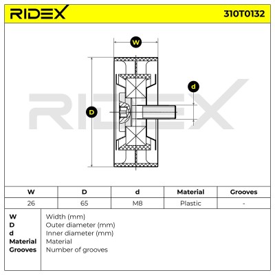 Spannarm Keilrippenriemen RIDEX 310T0132 310T0132 - foto 6