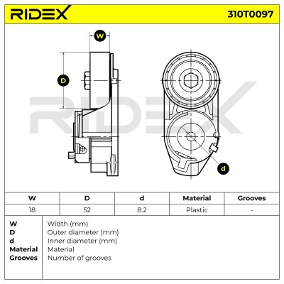 Spannarm Keilrippenriemen RIDEX 310T0097 310T0097 - foto 6