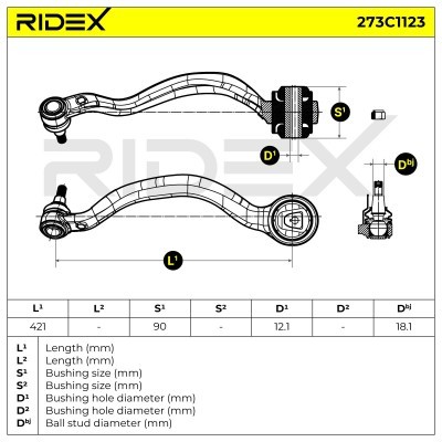 Querlenker RIDEX 273C1123 273C1123 - foto 5