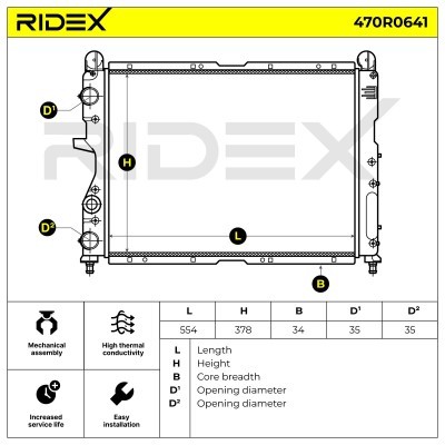 Kühler, Motorkühlung RIDEX 470R0641 470R0641 - foto 7