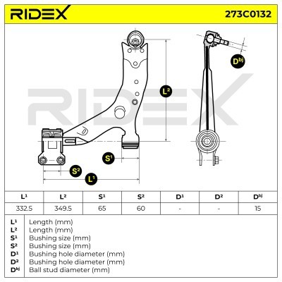 Querlenker RIDEX 273C0132 273C0132 - foto 8