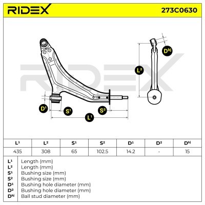 Querlenker RIDEX 273C0630 273C0630 - foto 4