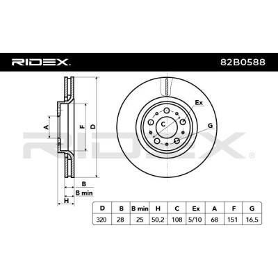 Bremsscheibe RIDEX 82B0588 82B0588 - foto 4