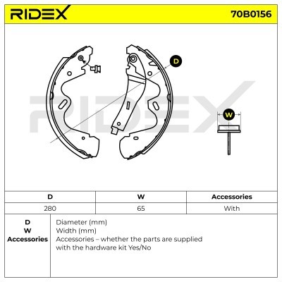 Bremsbeläge Satz RIDEX 70B0156 70B0156 - foto 6
