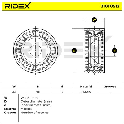 Spannarm Keilrippenriemen RIDEX 310T0512 310T0512 - foto 6