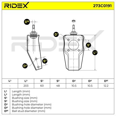 Querlenker RIDEX 273C0191 273C0191 - foto 5
