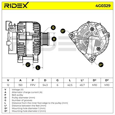 Generator RIDEX 4G0329 4G0329 - foto 5