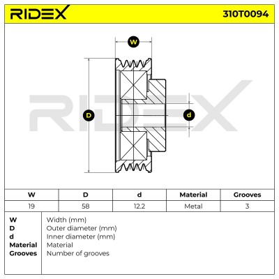 Spannarm Keilrippenriemen RIDEX 310T0094 310T0094 - foto 6