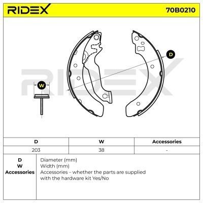 Bremsbeläge Satz RIDEX 70B0210 70B0210 - foto 5