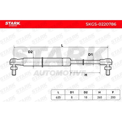 Gasfeder, Koffer-/Laderaum Stark SKGS-0220786 SKGS-0220786 - foto 5
