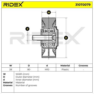 Spannarm Keilrippenriemen RIDEX 310T0079 310T0079 - foto 6