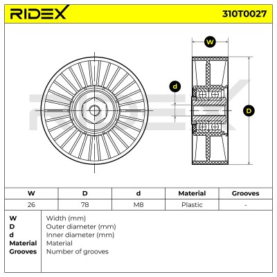 Spannarm Keilrippenriemen RIDEX 310T0027 310T0027 - foto 6
