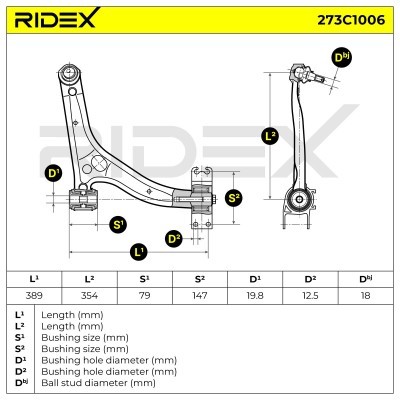 Querlenker RIDEX 273C1006 273C1006 - foto 7