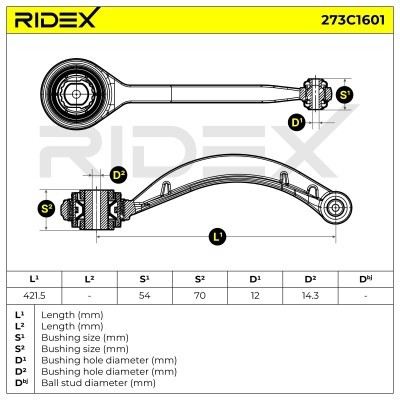 Querlenker RIDEX 273C1601 273C1601 - foto 7