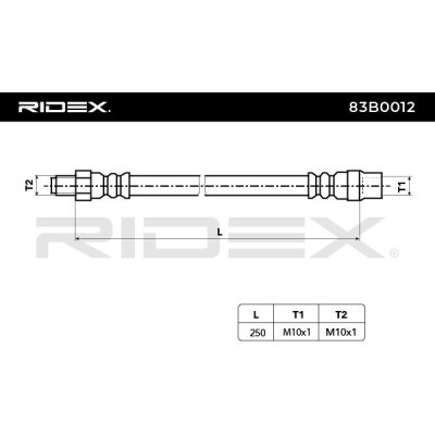 Bremsschlauch RIDEX 83B0012 83B0012 - foto 4