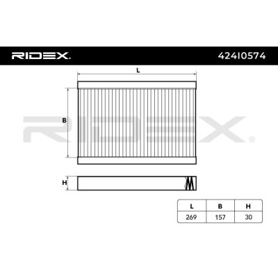 Filter, Innenraumluft RIDEX 424I0574 424I0574 - foto 6