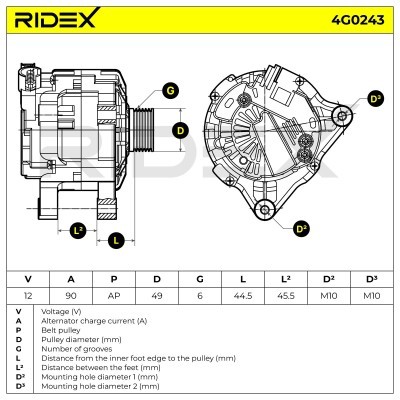 Generator RIDEX 4G0243 4G0243 - foto 4
