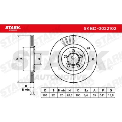 Bremsscheibe Stark SKBD-0022102 SKBD-0022102 - foto 5