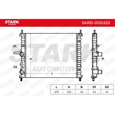 Kühler, Motorkühlung Stark SKRD-0120222 SKRD-0120222 - foto 5
