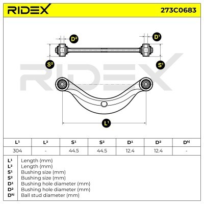 Querlenker RIDEX 273C0683 273C0683 - foto 5