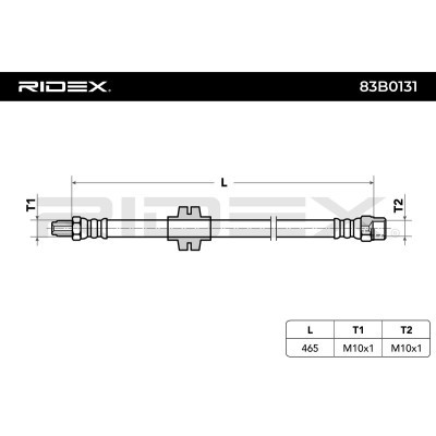 Bremsschlauch RIDEX 83B0131 83B0131 - foto 4