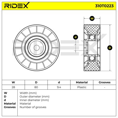 Spannarm Keilrippenriemen RIDEX 310T0223 310T0223 - foto 6