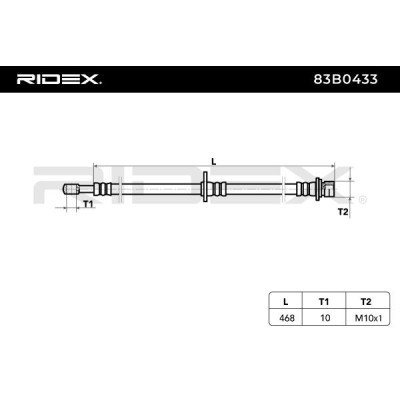 Bremsschlauch RIDEX 83B0433 83B0433 - foto 6