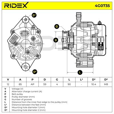 Generator RIDEX 4G0735 4G0735 - foto 7