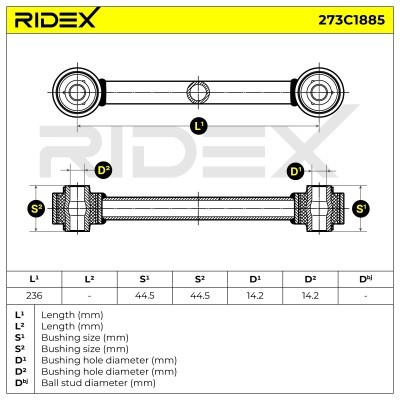 Querlenker RIDEX 273C1885 273C1885 - foto 6