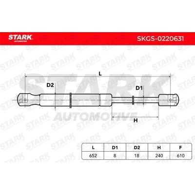 Gasfeder, Koffer-/Laderaum Stark SKGS-0220631 SKGS-0220631 - foto 7