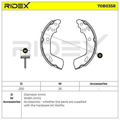 Bremsbeläge Satz RIDEX 70B0358 70B0358 - foto 5