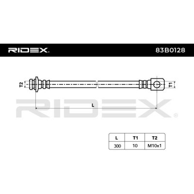 Bremsschlauch RIDEX 83B0128 83B0128 - foto 3