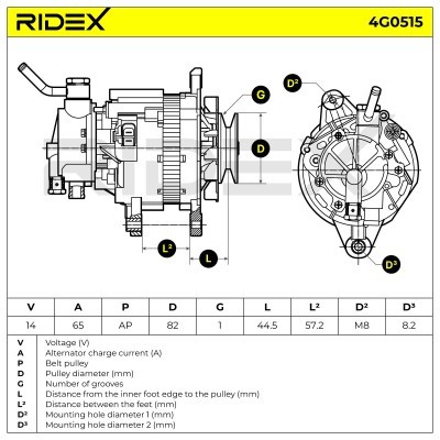 Generator RIDEX 4G0515 4G0515 - foto 8