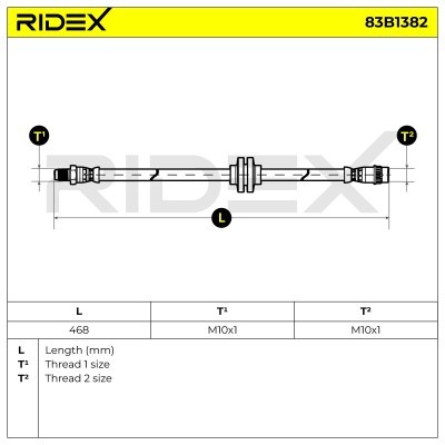 Bremsschlauch RIDEX 83B1382 83B1382 - foto 5