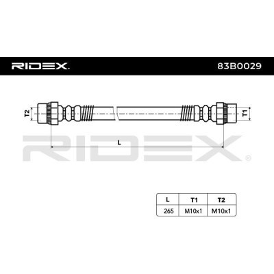 Bremsschlauch RIDEX 83B0029 83B0029 - foto 4