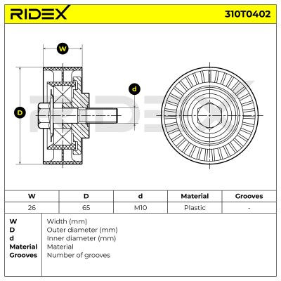 Spannarm Keilrippenriemen RIDEX 310T0402 310T0402 - foto 6
